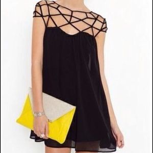 Black caged party dress